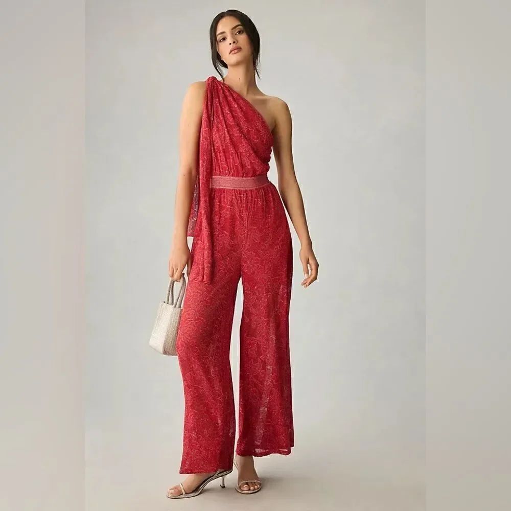 Anthropologie Cecelia Prado One Shoulder Draped Jumpsuit NWT